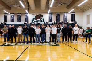 Football Team being recognized
